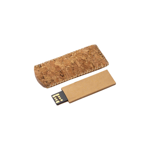 Chiavetta Usb con corpo in cartoncino e custodia in sughero 4GB [22458] 