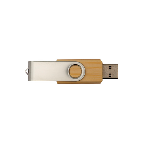 Chiavetta USB 4 Gb girevole in Bambù/Metallo [22455] 