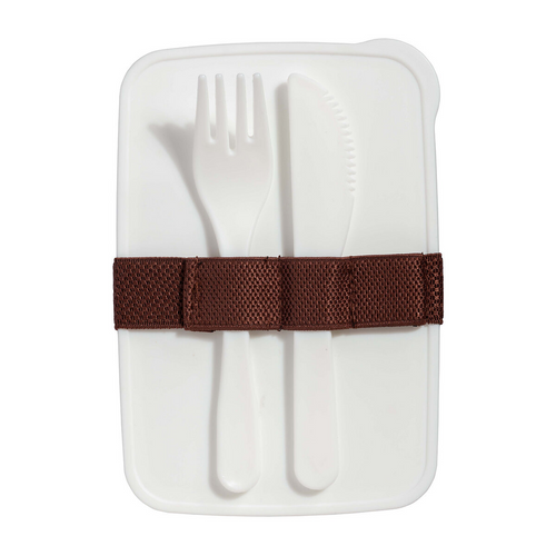Porta pranzo in PP, con posate incluse. [22453] 