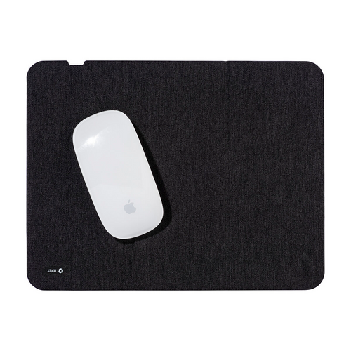 Mousepad e supporto per cellulare in R-PET, con caricabatterie wireless [22444] 