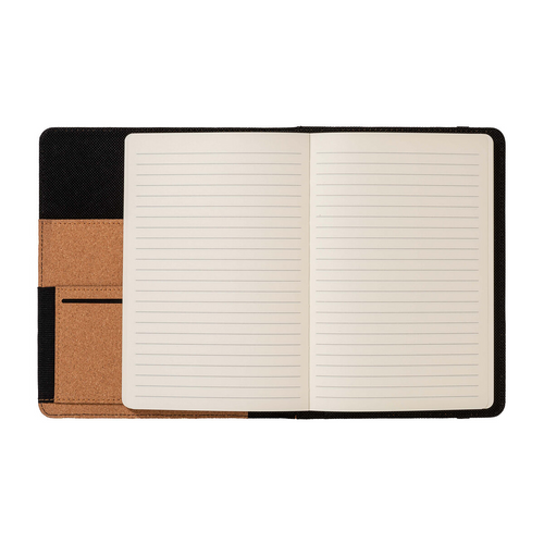 Cartella organizer in sughero con elastico A5, blocco 64 fogli [22129] 