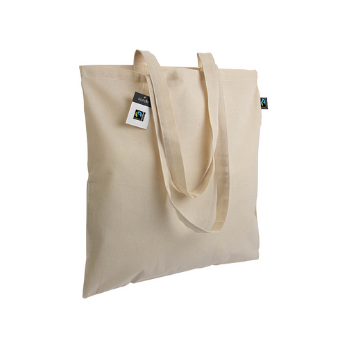 Shopper certificata Fairtrade® in cotone 140g/m2, manici lunghi [22101] 