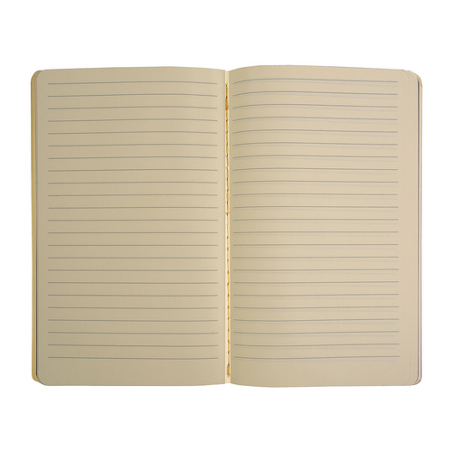 Quaderno con copertina in carta riciclata, fogli a righe color avorio [21438] 