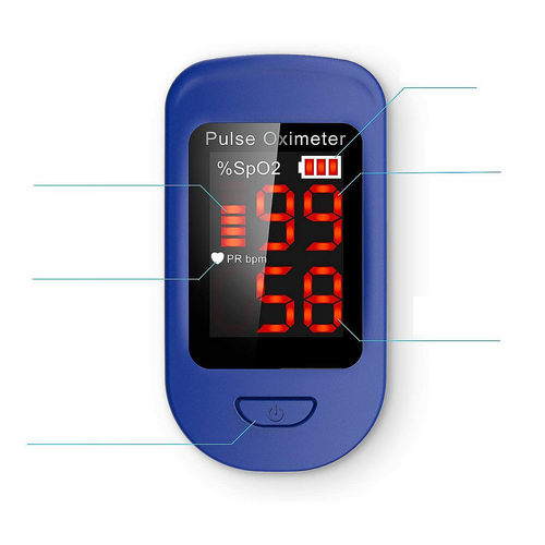 Pulsossimetro da dito - saturimetro da dito portatile con display LED [21433C] 