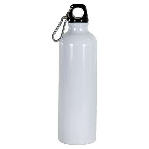 Borraccia in alluminio con moschettone, 750ml. Adatta per la stampa sublimatica [21427] 