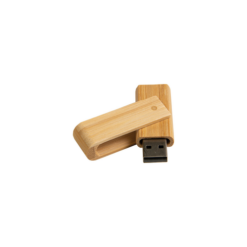 Chiavetta girevole USB 4Gb in bamboo. Possibilità di import su richiesta [21414] 