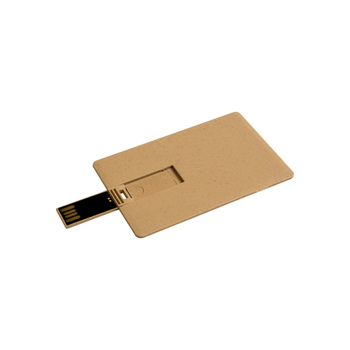 Chiavetta USB 4Gb a forma di tessera in paglia di grano e PP. Possibilità di import [21404] 