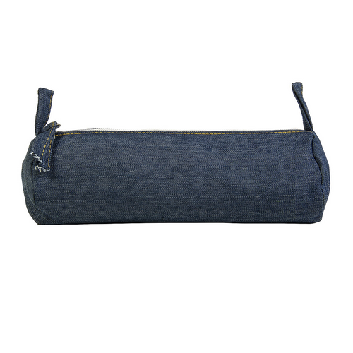 Astuccio in cotone DENIM 220 g/m2 (85% cotone - 15% poliestere) con chiusura a zip [21121] 