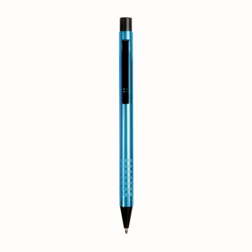 Penna in alluminio con clip nera in metallo [20803] 