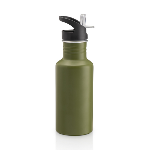 Bottiglia in alluminio (600ml) con cannuccia estraibile [20438] 
