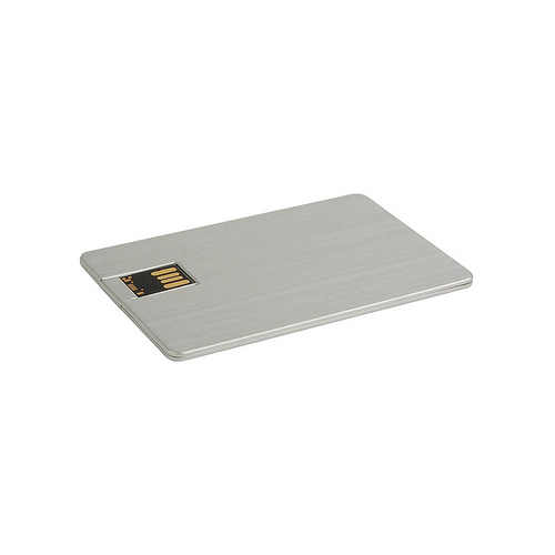 Chiavetta USB 8GB a a forma di tessera in metallo. [20417] 