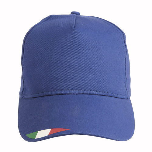Cappellino in poliestere 5 pannelli con stampa tricolore [20302] 