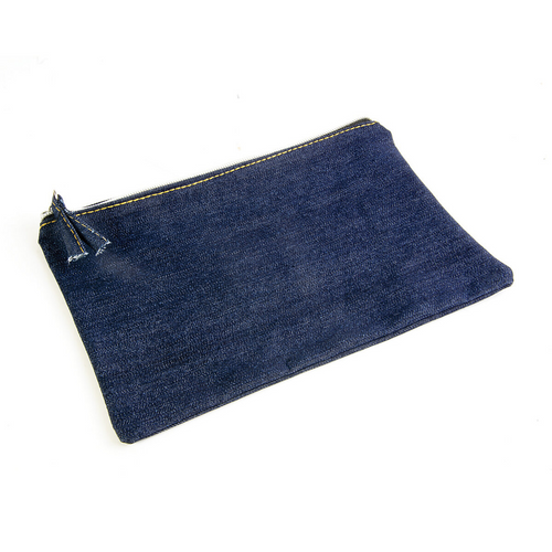 Beauty case cotone DENIM 220 g/m2 (85% cotone - 15% poliestere) con chiusura zip [20102] 