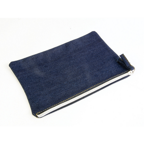 Beauty case cotone DENIM 220 g/m2 (85% cotone - 15% poliestere) con chiusura zip [20102] 