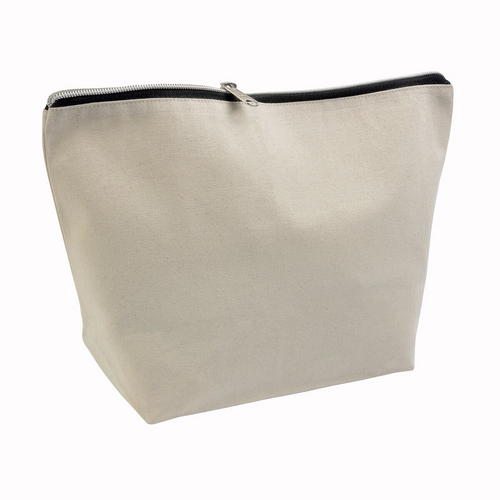 Beauty case in cotone spazzolato 10 oz con chiusura zip [1942022] 
