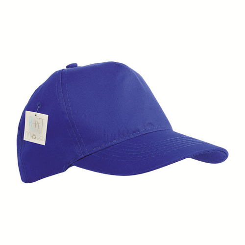 Cappellino in RPET, 5 pannelli con anellini ricamati [19309] 
