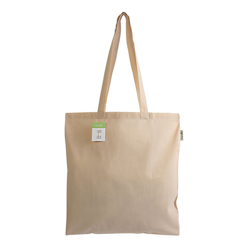 Shopper con soffietto in cotone organico 150 g/m2, manici lunghi [19153] 