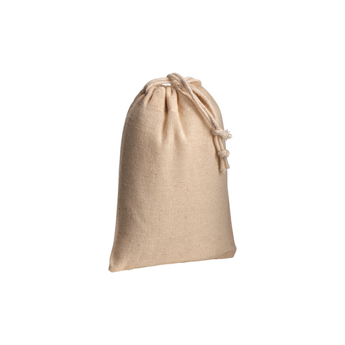 Sacchetto in cotone naturale 120 g/m2 con chiusura a strozzo, 10 x 14 cm [1912022] 