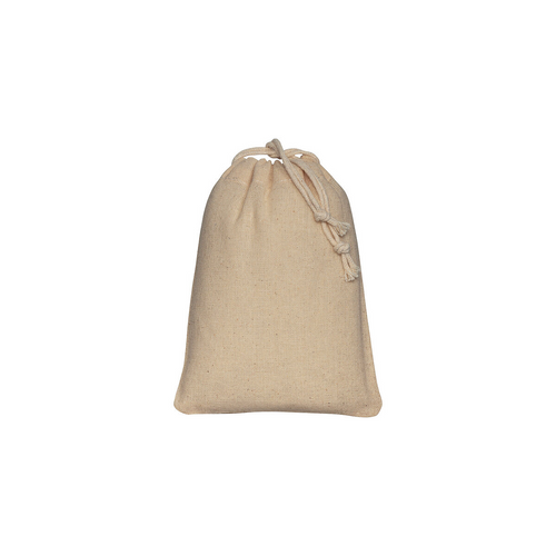 Sacchetto in cotone naturale 120 g/m2 con chiusura a strozzo, 10 x 14 cm [1912022] 