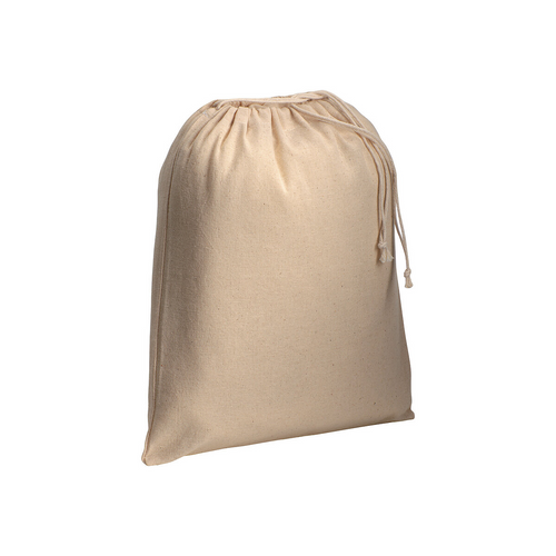 Sacchetto in cotone naturale 120 g/m2 con chiusura a strozzo, 25 x 30 cm [1911822] 