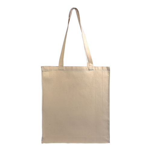 Shopper in cotone 180 g/m2, manici lunghi e soffietto [1911222] 