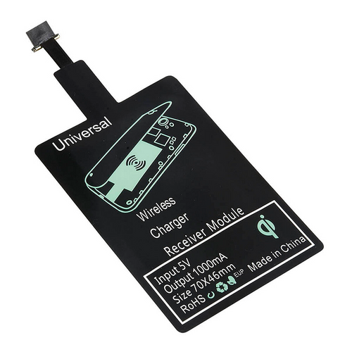 Ricevitore QI wireless con connettore micro USB per abilitare i dispositivi con connettore [18436OPT] 