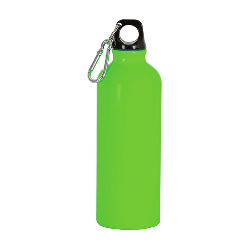 Borraccia in alluminio (500ml), con tappo in plastica e moschettone [18426] 