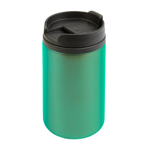 Tazza termica (300ml) in acciaio inox, con interno, manico e tappo in plastica [18421] 
