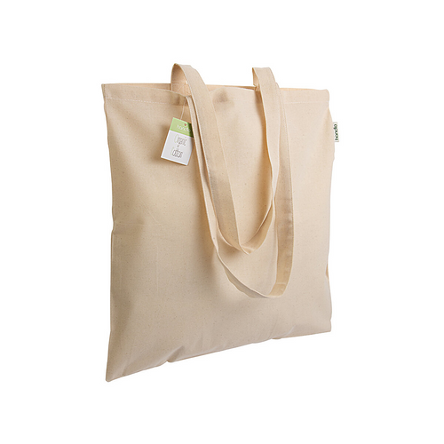 Shopper in cotone organico 140 g/m2, manici lunghi [1814522] 