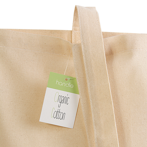 Shopper in cotone organico 140 g/m2, manici lunghi [1814522] 