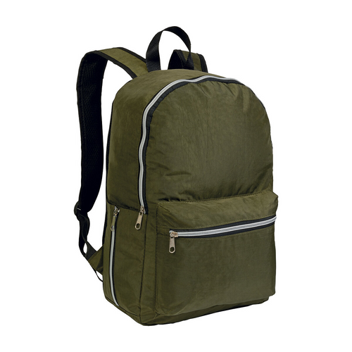 Zaino in nylon 420D con 4 tasche di cui 2 laterali a zip retinate [18143] 