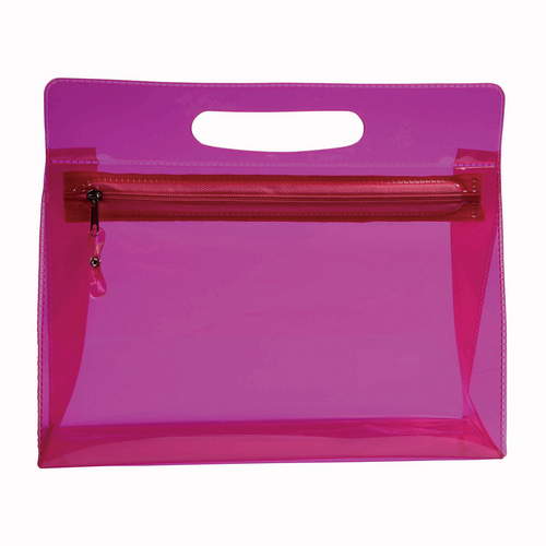 Beauty in PVC trasparente con chiusura a zip e maniglia [18141] 