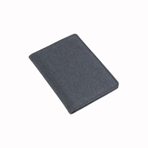 Porta passaporto e carte  in tessuto poliestere mélange. Protezione RFID [18132] 
