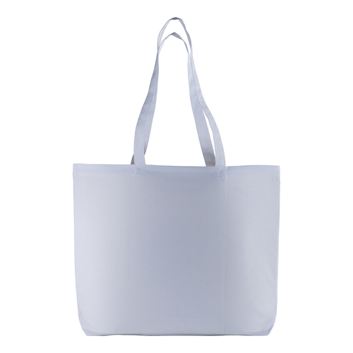 Shopper con soffietto alla base in cotone 135 g/m2, manici lunghi [1810901] 