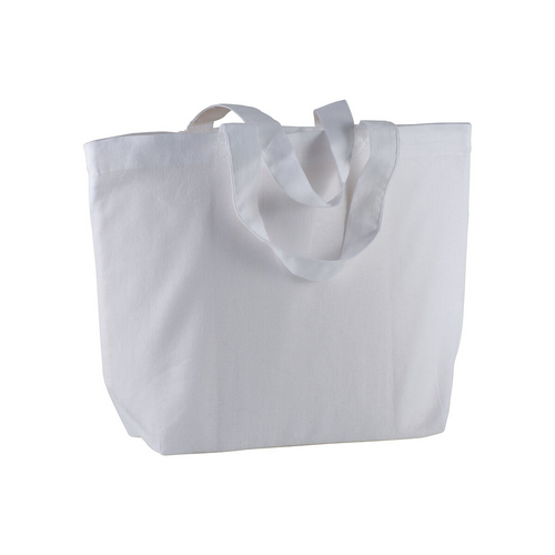 Shopper con soffietto alla base in cotone 120 g/m2, manici corti [1810701] 