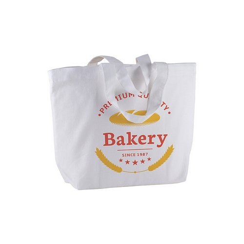 Shopper con soffietto alla base in cotone 120 g/m2, manici corti [1810701] 