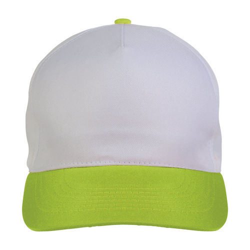 Cappellino in poliestere, 5 pannelli, regolazione a velcro [17304] 