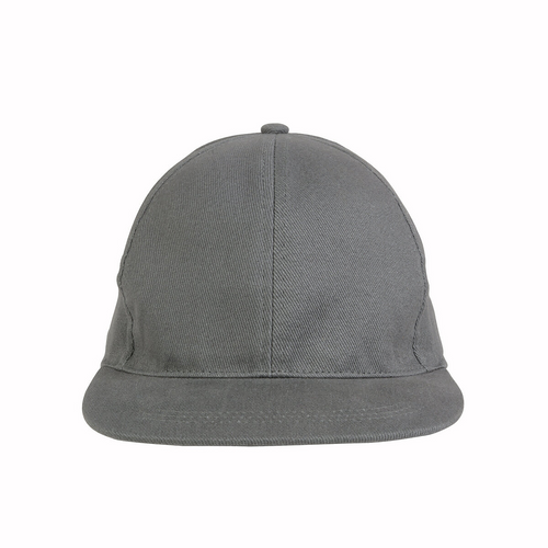 Cappellino in cotone pesante, 6 pannelli con visiera piatta [17302] 