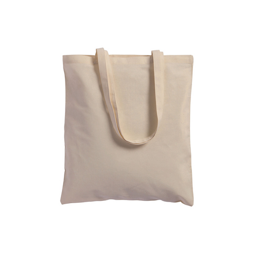Shopper in cotone naturale, manici lunghi [1711422] 