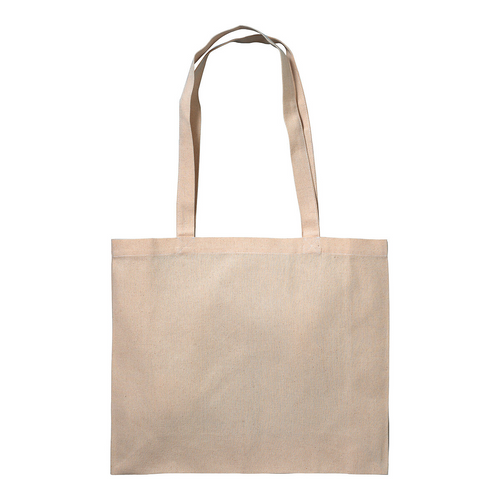Shopper con soffietto in cotone 200 g/m2, manici lunghi [1711222] 
