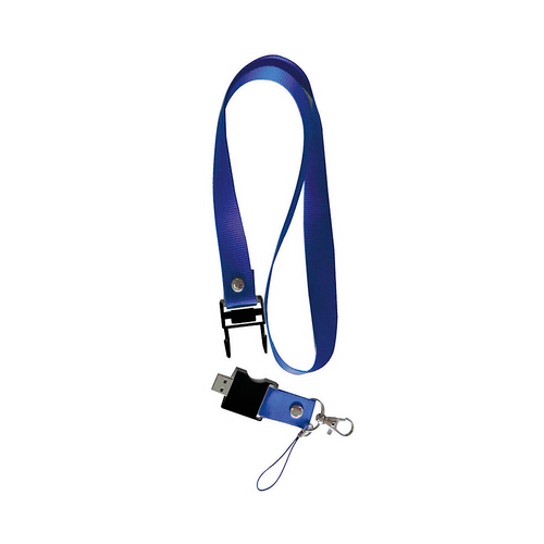 Chiavetta USB 4 Gb con nastro da collo e moschettone. Possibilità di import su richiesta [16485] 