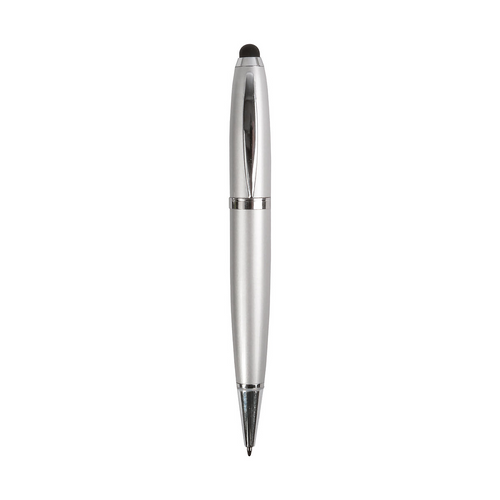 Penna a sfera in plastica inchiostro nero con chiavetta USB 4 Gb e touch screen [14822] 