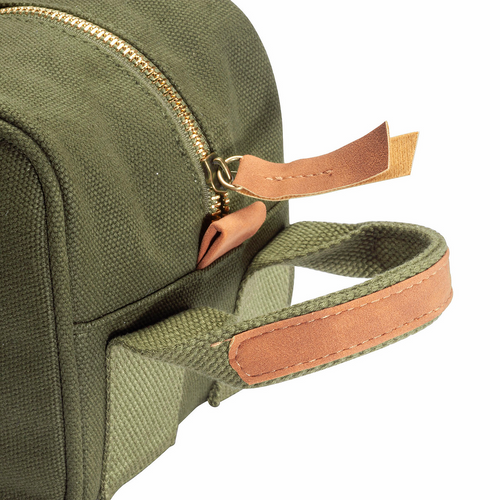 Beauty case in canvas riciclato  con maniglia laterale [DM23103] 