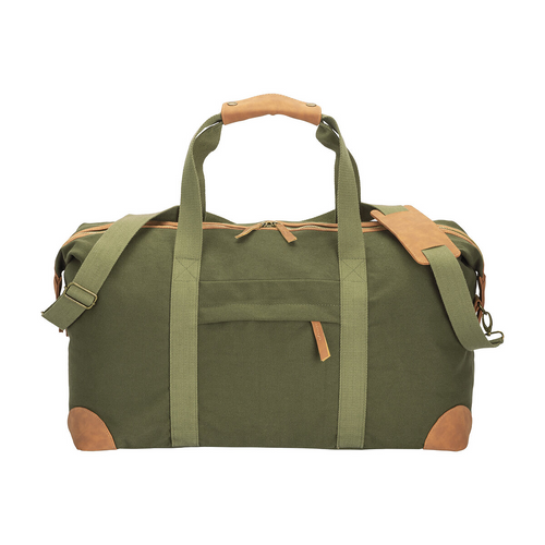 Borsa duffle in canvas  riciclato. Tracolla regolabile e removibile con fibbie in metallo [DM23102] 