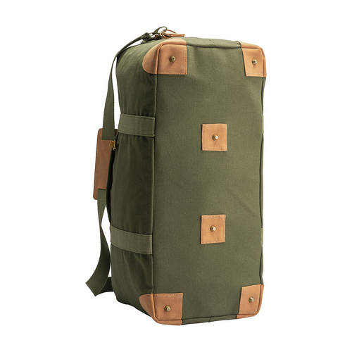 Borsa duffle in canvas  riciclato. Tracolla regolabile e removibile con fibbie in metallo [DM23102] 