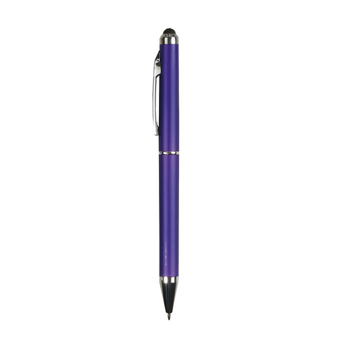 Penna twist in plastica con gommino per touch screen [12831] 