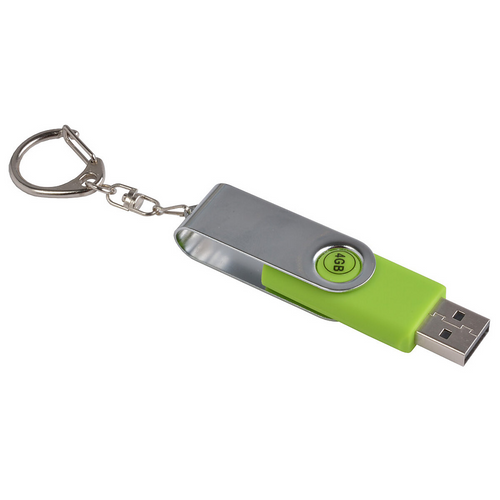 Chiavetta girevole USB 4Gb ABS gommata/Metallo  Possibilità di import su richiesta a parti [12464] 