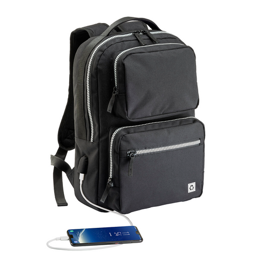 Zaino porta PC in R-pet  con presa USB [DM22129] 