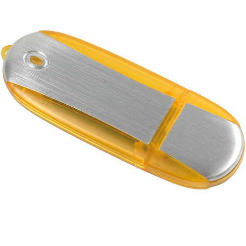 Chiavetta USB 4Gb in ABS color argento e bordi trasparenti colorati Possibilità di import [12424] 
