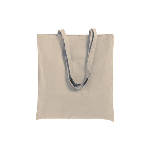 Shopper con soffietto in cotone 250 g/m2, manici lunghi e chiusura con zip [1112522] 